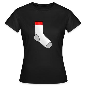 sock - Women's T-Shirt - black - Front - AI Model Female 172 dark (172cm)