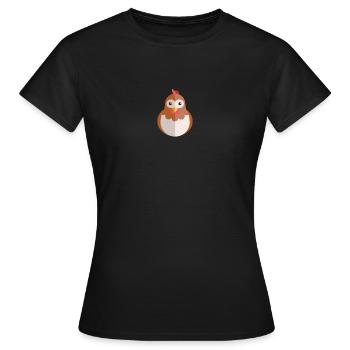 poule - T-shirt Femme - noir - Devant - AI Model Female 172 dark (172cm)