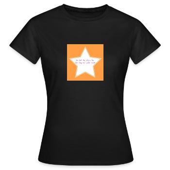 Du bist der Stern der den weg zur Liebe sucht - Frauen T-Shirt - Schwarz - Vorne - AI Model Female 172 dark (172cm)