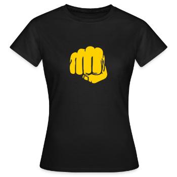 Graphique de poing - T-shirt Femme - noir - Devant - AI Model Female 172 dark (172cm)