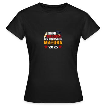 Matura 2025 Maturareise Maturafeier Maturant - Frauen T-Shirt - Schwarz - Vorne - AI Model Female 172 dark (172cm)