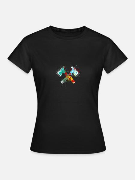 Splahs Axtwerfen Axtwerfer - Frauen T-Shirt - Schwarz