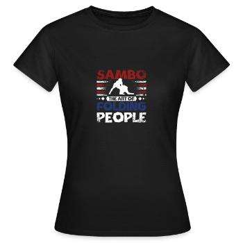 Sambo l’art de plier les gens - T-shirt Femme - noir - Devant - AI Model Female 172 dark (172cm)