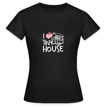 Tiny house builder - Women's T-Shirt - black - Front - AI Model Female 172 dark (172cm)