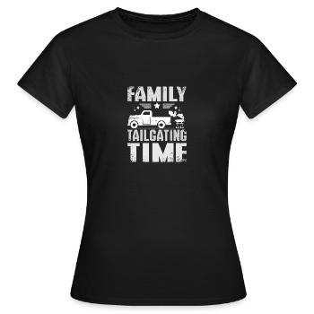 L’heure du hayon en famille - T-shirt Femme - noir - Devant - AI Model Female 172 dark (172cm)