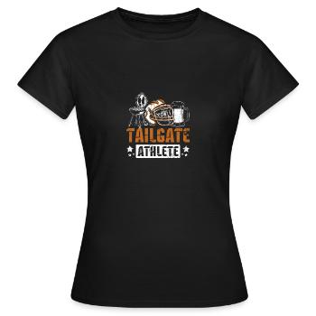 Football Drôle Tailgate Athlète - T-shirt Femme - noir - Devant - AI Model Female 172 dark (172cm)