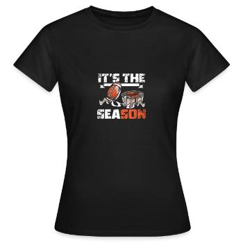 Tailgate C’est la saison - T-shirt Femme - noir - Devant - AI Model Female 172 dark (172cm)