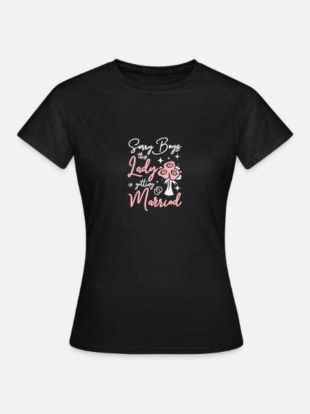 Team Bride This lady Is Getting Married - Frauen T-Shirt - Schwarz