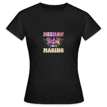 Groovy Flowers Meemaw en devenir - T-shirt Femme - noir - Devant - AI Model Female 172 dark (172cm)