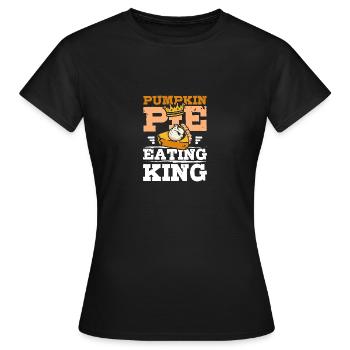 Pumpkin pie eating king - Frauen T-Shirt - Schwarz - Vorne - AI Model Female 172 dark (172cm)