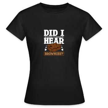 Ai-je entendu des brownies - T-shirt Femme - noir - Devant - AI Model Female 172 dark (172cm)
