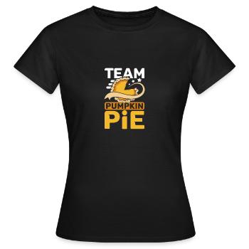 Team Pumpkin pie - Frauen T-Shirt - Schwarz - Vorne - AI Model Female 172 dark (172cm)