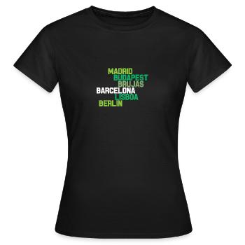 VILLES EUROPEENNES - T-shirt Femme - noir - Devant - AI Model Female 172 dark (172cm)