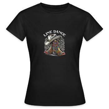 Danse en ligne Danse en ligne Danse en ligne Danse - T-shirt Femme - noir - Devant - AI Model Female 172 dark (172cm)