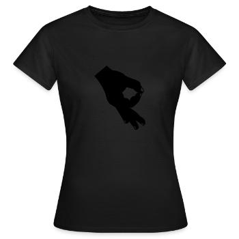 hand loch - Frauen T-Shirt - Schwarz - Vorne - AI Model Female 172 dark (172cm)