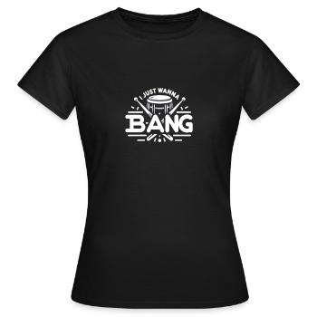 Ich will nur bumsen - Frauen T-Shirt - Schwarz - Vorne - AI Model Female 172 dark (172cm)