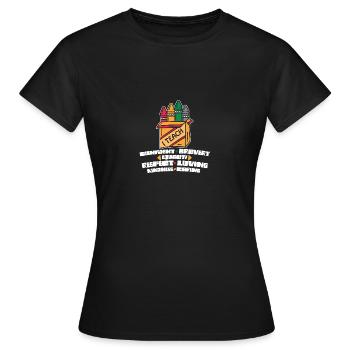 i J’enseigne la bravoure confiante l’égalité de l’enseignant l’avenir - T-shirt Femme - noir - Devant - AI Model Female 172 dark (172cm)