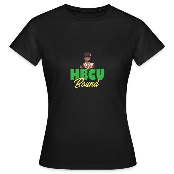 HBCU Bound Student Historiquement Noir College - T-shirt Femme - noir - Devant - AI Model Female 172 dark (172cm)