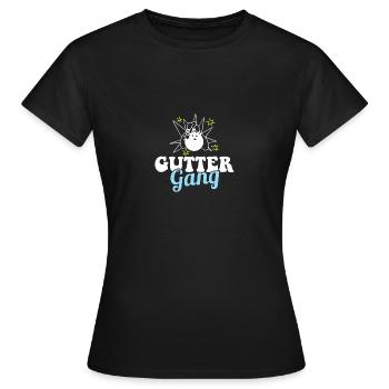 Gutter Gang Funny Bowling Team Club Coach Bowler - Women's T-Shirt - black - Front - AI Model Female 172 dark (172cm)