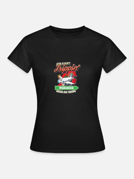 Voyage direct au Maroc avec ma famille de tribu - T-shirt Femme - noir
