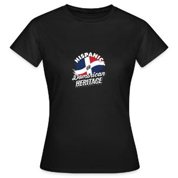 Hispanisches dominikanisches Erbe USA - Frauen T-Shirt - Schwarz - Vorne - AI Model Female 172 dark (172cm)