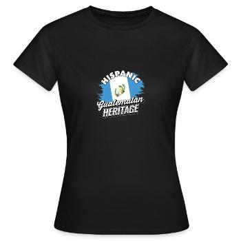 Hispanic Guatemalan Heritage - Guatemala Heritage - Women's T-Shirt - black - Front - AI Model Female 172 dark (172cm)