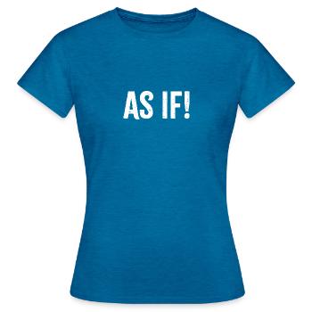 Comme si - T-shirt Femme - bleu saphir antique chiné - Devant - AI Model Female 172 dark (172cm)