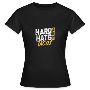 Schutzhelme Und Tacos Bauliebhaber - Frauen T-Shirt - Schwarz - Vorne - AI Model Female 172 dark (172cm)