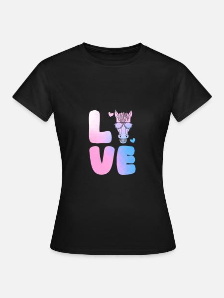 Reiten Pferd - Frauen T-Shirt - Schwarz
