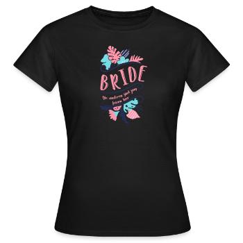 Mariée 1 - T-shirt Femme - noir - Devant - AI Model Female 172 dark (172cm)