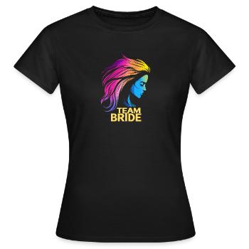 Team Bride Bridal Wedding 2 - Women's T-Shirt - black - Front - AI Model Female 172 dark (172cm)