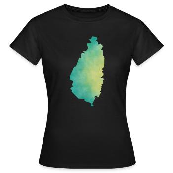 Saint Lucia - Women's T-Shirt - black - Front - AI Model Female 172 dark (172cm)