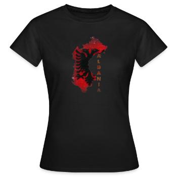 Albania - T-shirt Femme - noir - Devant - AI Model Female 172 dark (172cm)