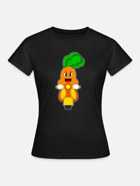 Karotte Motorroller - Frauen T-Shirt - Schwarz