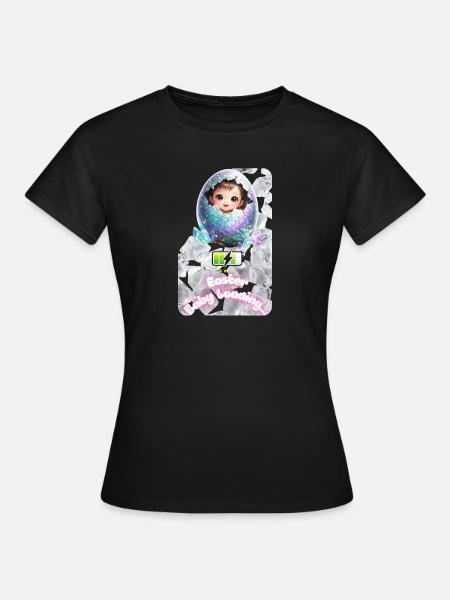 Osterknospe Baby-Ei Explosion - Frauen T-Shirt - Schwarz