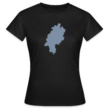 Hessen - Frauen T-Shirt - Schwarz - Vorne - AI Model Female 172 dark (172cm)