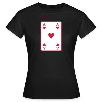 Poker ace - Women's T-Shirt - black - Front - AI Model Female 172 dark (172cm)