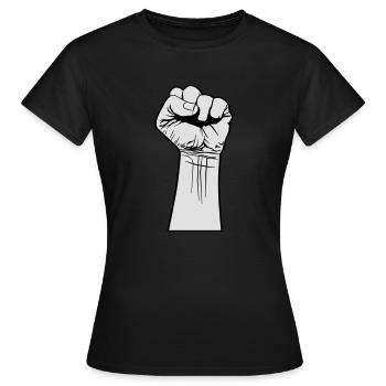 poing levé - T-shirt Femme - noir - Devant - AI Model Female 172 dark (172cm)