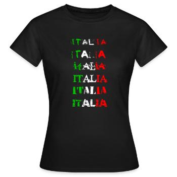 italia - Women's T-Shirt - black - Front - AI Model Female 172 dark (172cm)