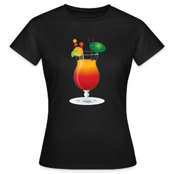 Summer Vibes - T-shirt Femme - noir - Devant - AI Model Female 172 dark (172cm)