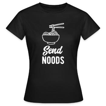 Senden Noods - Frauen T-Shirt - Schwarz - Vorne - AI Model Female 172 dark (172cm)