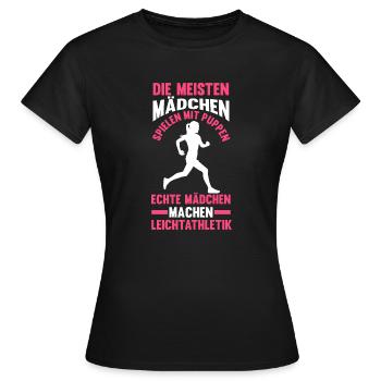 Leichtathletik - Frauen T-Shirt - Schwarz - Vorne - AI Model Female 172 dark (172cm)