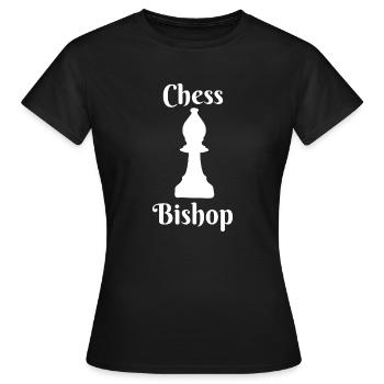 chess bishop piece - Women's T-Shirt - black - Front - AI Model Female 172 dark (172cm)
