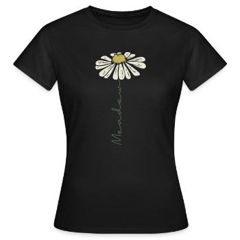 Pâquerette - T-shirt Femme - noir - Devant - AI Model Female 172 dark (172cm)
