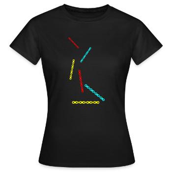Chaîne de vélo - T-shirt Femme - noir - Devant - AI Model Female 172 dark (172cm)