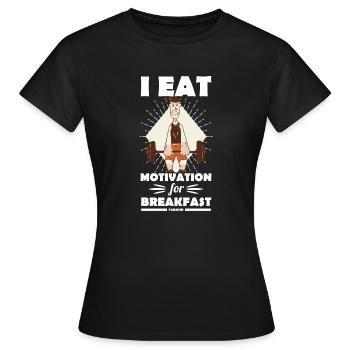 Motivation - T-shirt Femme - noir - Devant - AI Model Female 172 dark (172cm)