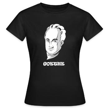 Johann Wolfgang c. Goethe écrivain allemand - T-shirt Femme - noir - Devant - AI Model Female 172 dark (172cm)