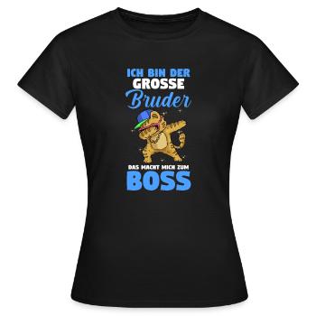 Geschwister Familie Dabbing Kater Katze Brüder Bru - Frauen T-Shirt - Schwarz - Vorne - AI Model Female 172 dark (172cm)