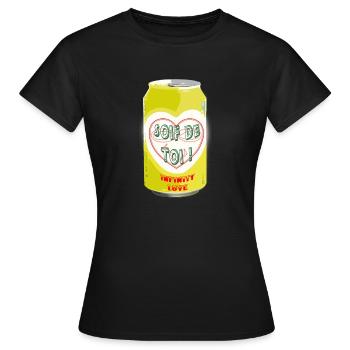 Canette 033 cl soif de toi - T-shirt Femme - noir - Devant - AI Model Female 172 dark (172cm)