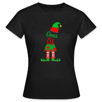 Oma Elf - Frauen T-Shirt - Schwarz - Vorne - AI Model Female 172 dark (172cm)